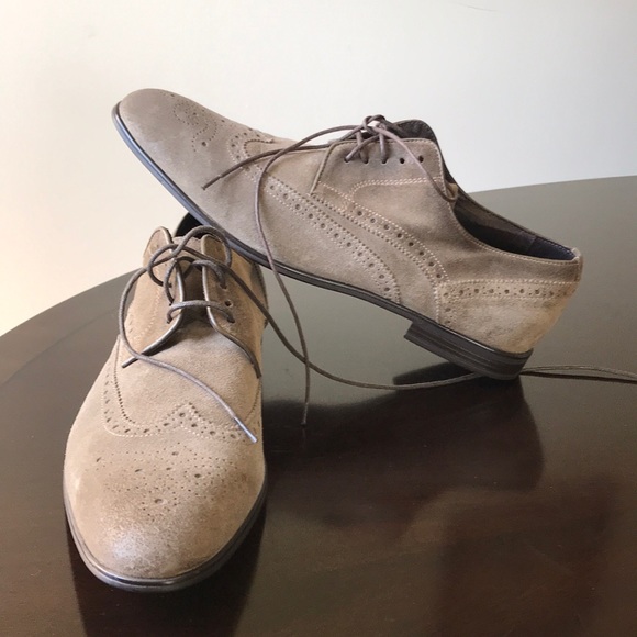 Saks Fifth Avenue Made In Italy 10.5M Tan WingTips main image 4